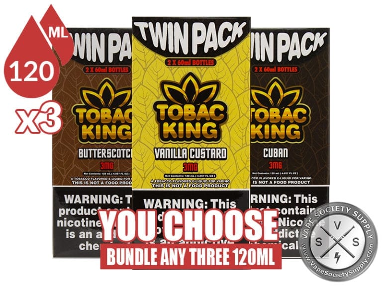 Tobac King E-Juice Bundle 360ml (3x120ml)