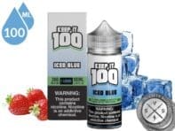ICED BLUE E-Liquid by Keep It 100 - Chilled Blue Raspberry and Strawberry Flavor in a Large 70/30 VG/PG Bottle