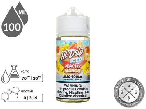 Hi Drip Iced 100ml Peachy Mango Iced Vape