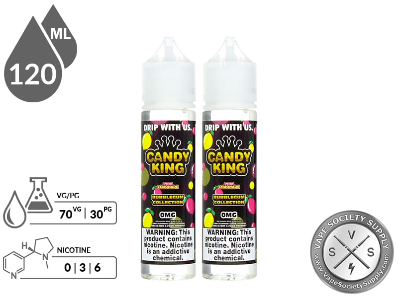 Pink Lemonade CANDY KING BUBBLEGUM COLLECTION 120ml