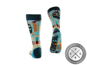 Beard Vape Co Mid Socks orange teal clothes