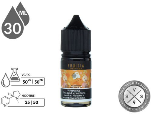 Fruitia Salts 30ml Sweet Peach EJuice