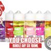 Wet Liquids E-Juice Bundle 6 100ml (600ml)
