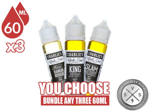 Charlies Chalk Dust Black Bundle 60ml x3