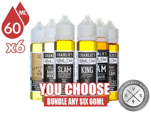 Charlies Chalk Dust Black Bundle 60ml x6