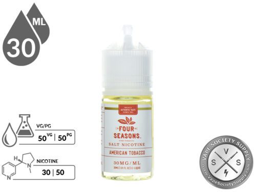 Four Seasons SALT 30ml American Tobacco EJuice