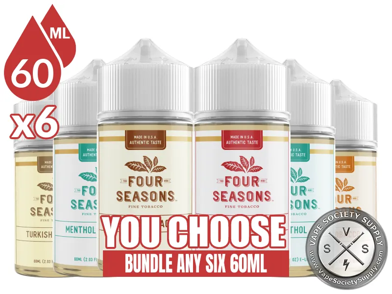 Four Seasons Bundle 6x60ml (360ml): 6 bottles with a You Choose banner
