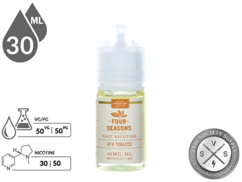 Four Seasons SALT 30ml Ry4 Tobacco EJuice