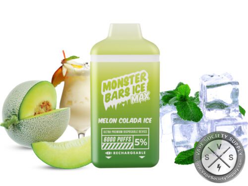 MONSTER BARS MAX DISPOSABLE 6000 PUFF Melon Colada Ice