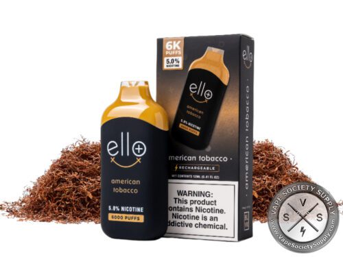 ELLO PLUS BLVK DISPOSABLE 6000 PUFF American tobacco