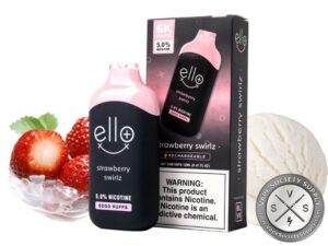 ELLO PLUS BLVK DISPOSABLE 6000 PUFF Strawberry Swirlz