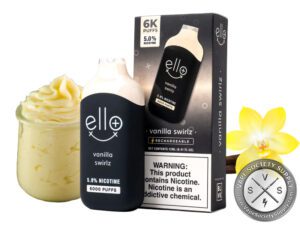 ELLO PLUS BLVK DISPOSABLE 6000 PUFF Vanilla Swirlz