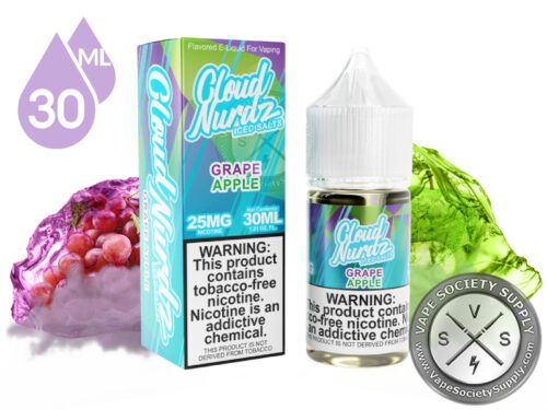 Grape Apple Iced CLOUD NURDZ SALTS TFN