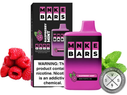 MNKE BARS DISPOSABLE 6500 PUFF Raspberry Mint