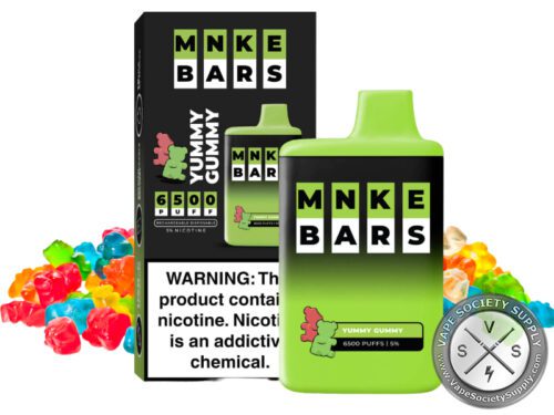 MNKE BARS DISPOSABLE 6500 PUFF Yummy Gummy