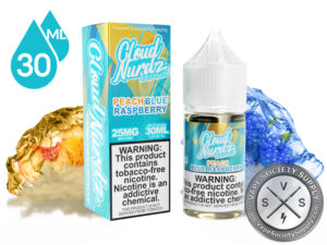 Peach Blue Raspberry Iced CLOUD NURDZ SALTS TFN