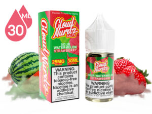 Sour Watermelon Strawberry CLOUD NURDZ SALTS TFN Eliquid