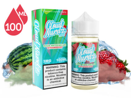 Sour Watermelon Strawberry Iced CLOUD NURDZ TFN Eliquid