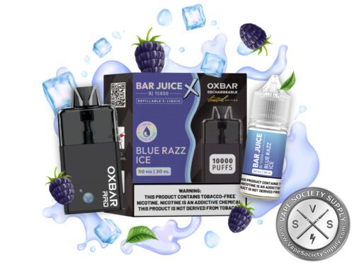 BAR JUICE BJ 15000 OXBAR REFILLABLE DEVICE 10,000 PUFFS Blue Razz Ice
