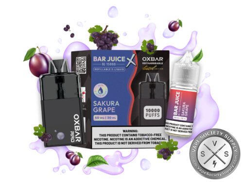 BAR JUICE BJ 15000 OXBAR REFILLABLE DEVICE 10,000 PUFFS Sakura Grape