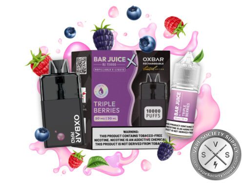 BAR JUICE BJ 15000 OXBAR REFILLABLE DEVICE 10,000 PUFFS Triple Berries