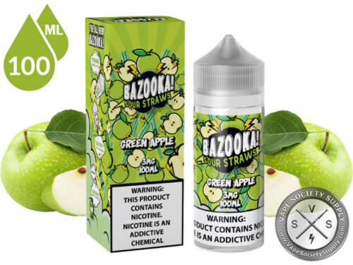 Green Apple BAZOOKA SOUR STRAWS TFN