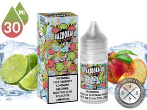Ice Peach Lime BAZOOKA SOUR STRAWS SALT
