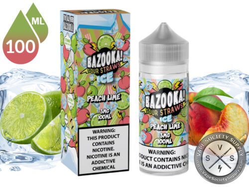 Ice Peach Lime BAZOOKA SOUR STRAWS TFN