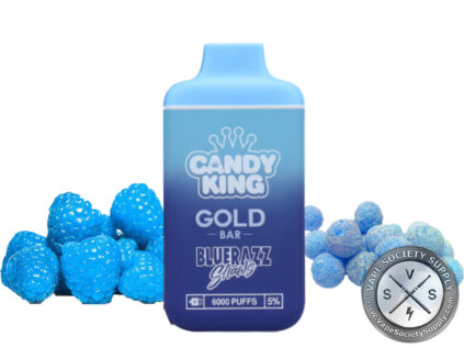 CANDY KING GOLD BAR DISPOSABLE 6000 PUFFS Blur Razz Straws