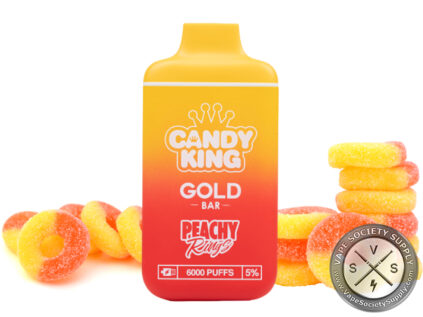 CANDY KING GOLD BAR DISPOSABLE 6000 PUFFS Peach Rings