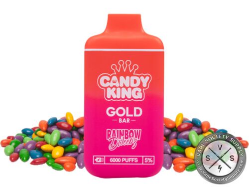 CANDY KING GOLD BAR DISPOSABLE 6000 PUFFS Rainbow Dweebs