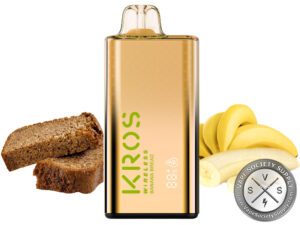 KROS WIRELESS DISPOSABLE 9000 PUFFS Banana bread