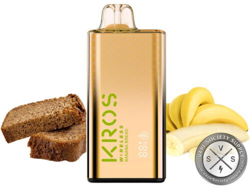 KROS WIRELESS DISPOSABLE 9000 PUFFS Banana bread