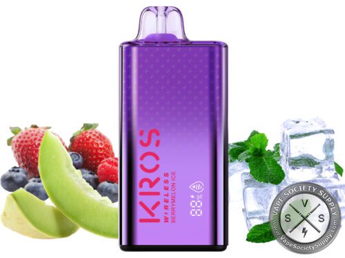 KROS WIRELESS DISPOSABLE 9000 PUFFS Berry Melon Ice