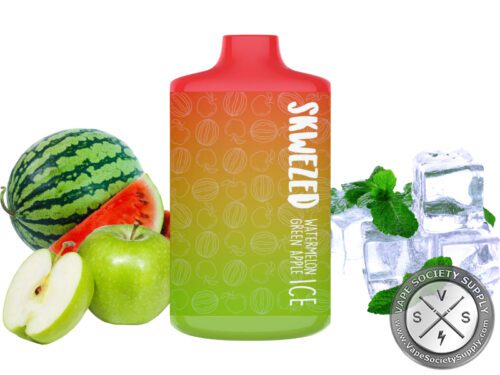 SKWEZED DISPOSABLE 5000 PUFFS Watermelon Green Apple Ice