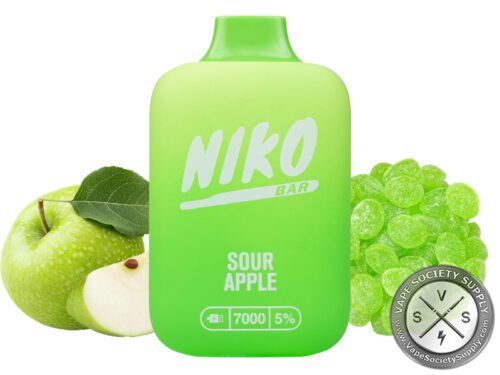NIKO BAR DISPOSABLE 7000 PUFF Sour Apple
