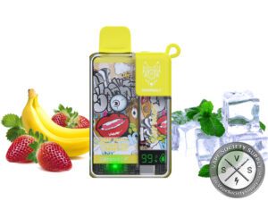 SNOWWOLF EASY SMART EA9000 DISPOSABLE 9000 PUFF Strawberry banana ice