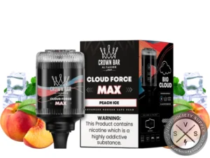 Al Fakher Crown Bar Cloud Force Max 50K Puffs Disposable E-Hookah Vape Head Peach Ice