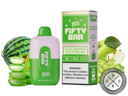 Fifty Bar Disposable 6500 Puff Aloe Grapple Watermelon