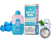 Fifty Bar Disposable 6500 Puff Blue Razz Ice