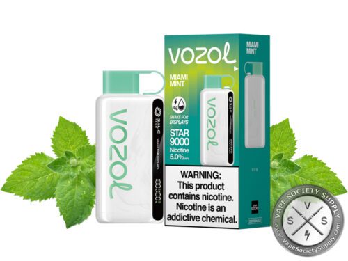 Vozol Star Disposable 9000 Puff Miami mint