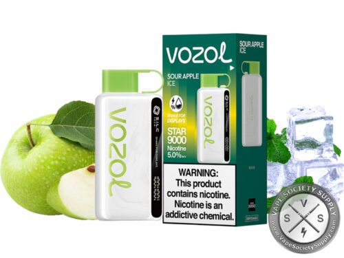 Vozol Star Disposable 9000 Puff Sour apple ice