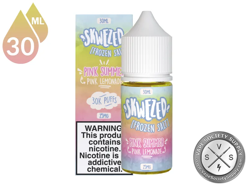 Pink Lemonade Iced by Skwezed Salt 30ml bottle and box