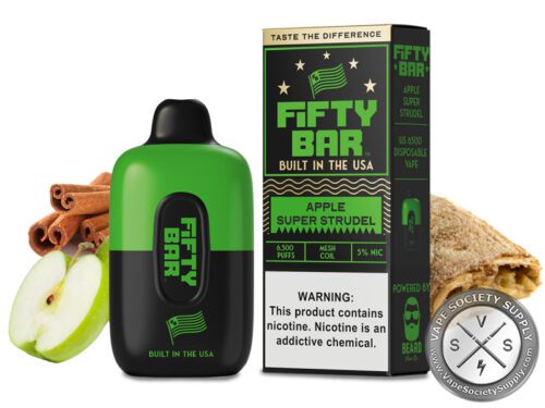 Fifty Bar Disposable 6500 Puff Apple Super Strudel