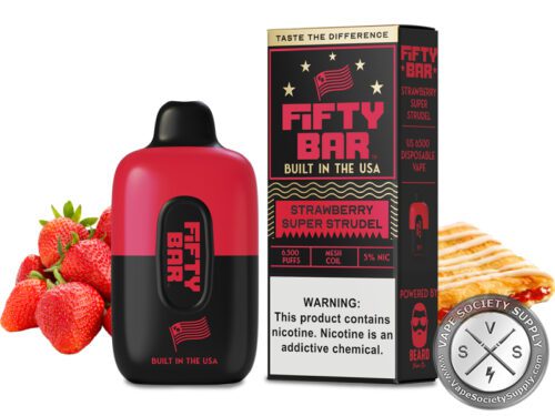 Fifty Bar Disposable 6500 Puff Strawberry Super Strudel