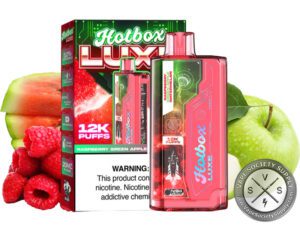 Hotbox LUXE 12K Puffs Disposable Raspberry Green Apple Watermelon