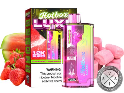 Hotbox LUXE 12K Puffs Disposable Strawberry Watermelon Bubblegum