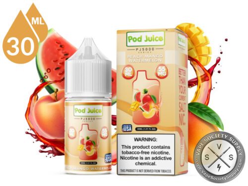 Peach Mango Watermelon POD JUICE SALT PJ5000 30ml