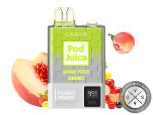 Pod Juice x OXBAR Magic Maze Disposable 10000 Puffs Savage Peach Gummies