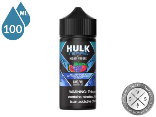 Blue Razz Straw Melon Chew – Hulk Tears bottle